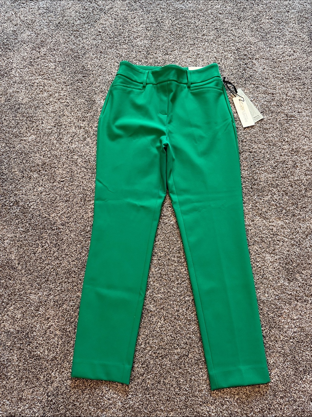 NWT - Rachel Zoe Emerald Green high-rise Slim leg Dress Pants